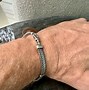 Image result for Sterling Silver Leather Bracelet Men