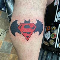 Image result for Superman Batman Logo Tattoo