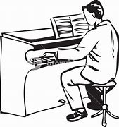 Image result for Man Playing Piano Drawing