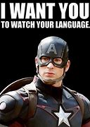 Image result for Captain America Language Joke