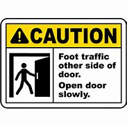 Image result for Door Safety Signs