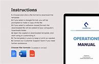 Image result for Operations Manual Template