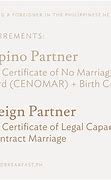 Image result for Legal Capacity to Marry Philippines