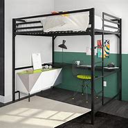 Image result for Black Loft Bed with Desk
