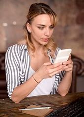 Image result for Side View of Woman On Cell Phone City