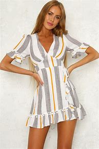 Image result for Short Striped Dress