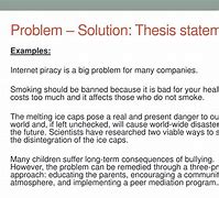 Image result for Problem Solution Thesis Statement