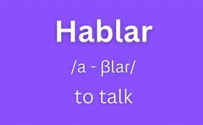Image result for Spanish Verb Hablar
