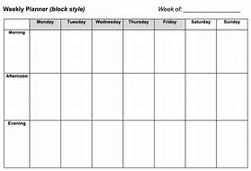 Image result for Weekly Planner Chart