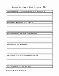 Image result for Printable Worksheets On Recovery Gratitude