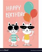 Image result for Funny Happy Birthday Cat Cartoon