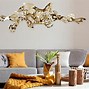 Image result for Gold Abstract Metal Wall Art