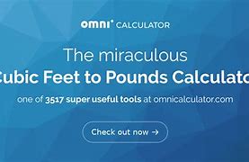 Image result for Cubic Feet to Pounds