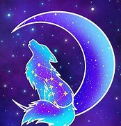 Image result for Galaxy Moon Wolf Art