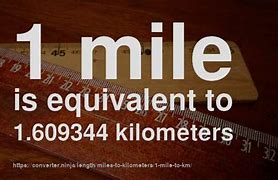 Image result for One Mile Equals to What Kilometre