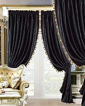 Image result for Black Velvet Curtains
