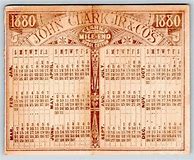 Image result for 1880 Calendar