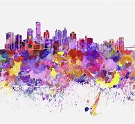 Image result for Watercolor City Skyline