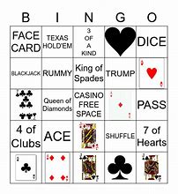Image result for Casino Bingo Card