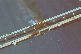 Image result for Crimean Bridge Blew