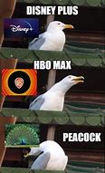 Image result for HBO/MAX Peacock Meme