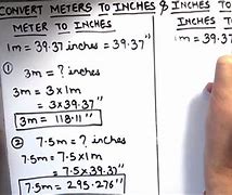 Image result for Inch to Meter Conversion