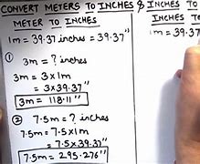Image result for 1 Meter in Inches