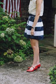 Image result for Navy and White Striped Dress