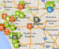 Image result for Los Angeles Points of Interest Map