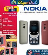Image result for Nokia 8210 4G Volte Keypad Phone