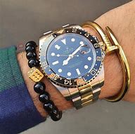 Image result for Men's Gold Watch and Bracelet Set
