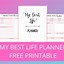 Image result for Free Printable Life Organizer Planner