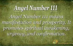 Image result for 111 Angel Meaning