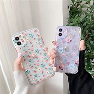 Image result for Flowery Clear Phone Case