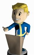 Image result for Black and White Photo of Vault Boy Bobblehead