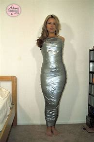 Image result for Plastic Wrap Duct Tape Woman