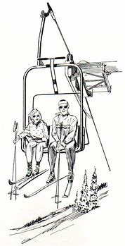 Image result for Chair Lift Drawing