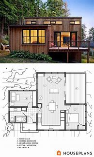 Image result for Contemporary Small Cabin House Plans