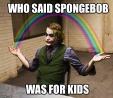 Image result for Spongebob Rainbow Meme