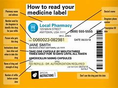 Image result for Sample Medication Label