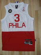 Image result for Red and White Allen Iverson Jersey