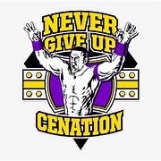 Image result for John Cena 10 Years Strong Never Give Up Logo