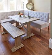Image result for Corner Bench Dining Table