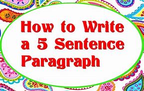 Image result for One Paragraph Five Sentences