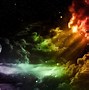 Image result for Colorful Night Sky with Moon and Stars