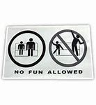 Image result for No Fun Allowed Ever Sign
