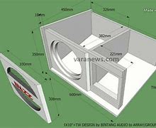 Image result for Box Speaker 10 Inch Layout