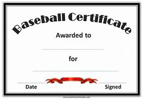 Image result for Baseball Award Certificates Free Printable