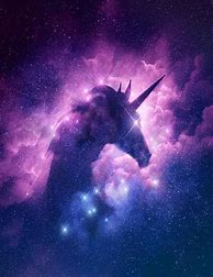 Image result for Blue Glitter Unicorn in Galaxy