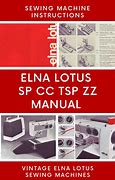 Image result for Elna TSP Sewing Machine Manual